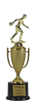 12" Bowling Cup Pedestal Trophy