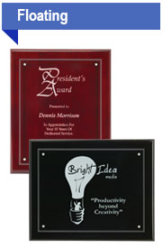 Floating Acrylic Plaques.