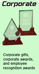 Corporate gifts, corporate awards, and employee recognition awards.