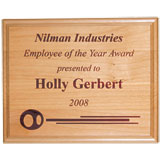 12"x9" Engraved Alder Plaque
