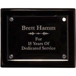 12" x 9" Floating Glass Piano Black Plaque