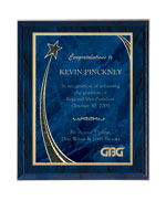 7" x 9" Blue Woodgrain Plaque