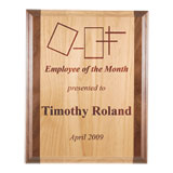 8"x10" Engraved Alder Plaque w/Walnut Edge