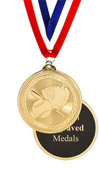 Bright Gold Softball Medal