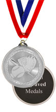 Bright Silver Softball Medal