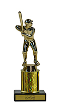 8" Softball Economy Trophy with Black Marble base