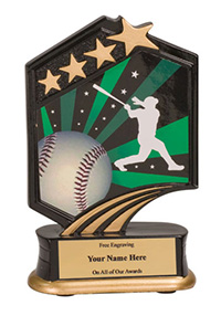 Baseball Star Action Resin Award