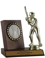 6" Wood Baseball Award