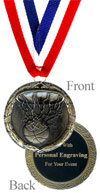 USBA Engraved Gold Basketball Medal