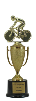 11" Bicycle Cup Pedestal Trophy