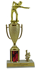 12" Billiards Cup Trim Trophy