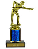 8" Billiards Economy Trophy with Black Marble base