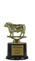 5" Pedestal Bull Trophy