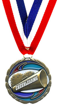Colored Cheerleading Medal