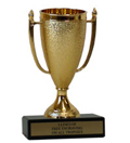 5" Cup Economy Trophy with Black Marble base