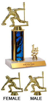 9" Curling Trim Trophy