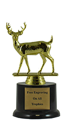 7" Pedestal Buck Deer Trophy