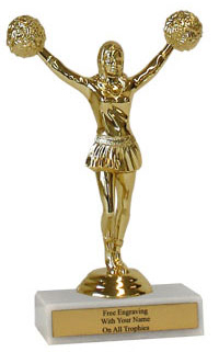 6" Cheerleading Recession Buster Trophy