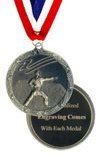 Economy Engraved Karate Medal