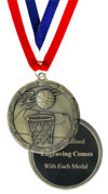 USBA Engraved Basketball Medal