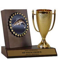 6" Wood Walleye Cup Award