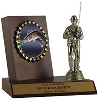 6" Wood Walleye Fisherman Award