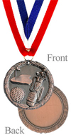 Antiqued Bronze Golf Medal