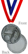 Antique Silver Golf Medal