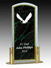 Marbleized Acrylic Eagle Award with Brass Base