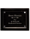12" x 9" Floating Glass Piano Black Plaque
