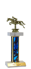 11" Jumping Horse Double Marble Trophy