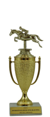 9" Jumping Horse Cup Trophy