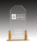 Jade Acrylic Award with Brass Base