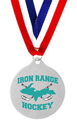 Full Color Printed Silver Medal - 2 3/4 inches