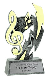 Glowing Music Resin Trophy