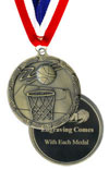 NTBA Engraved Basketball Star Medal