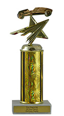 8" Pinewood Derby Star Economy Trophy