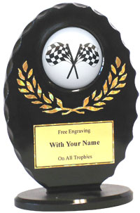 6" Oval Pinewood Derby Award