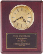 10"x13"Rosewood Clock