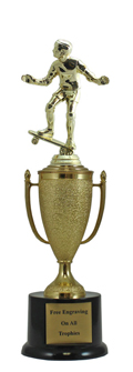 12" Skateboarding Cup Pedestal Trophy