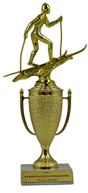 10" Cross Country Skiing Cup Trophy