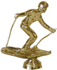 4" Downhill Ski Figurine