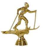 4" Cross Country Ski Figurine