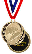 Black Star Soccer Medal