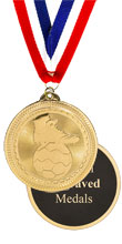 Bright Gold Soccer Medal