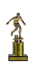 8" Soccer Economy Trophy with Black Marble base