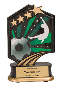 Soccer Star Action Resin Award