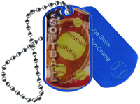 Softball Epoxy Dog Tag