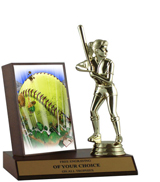 Softball Eruption Plaque Trophy