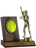 6" Wood Softball Award